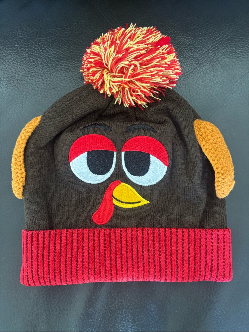 Turkey Pom-Pom Beanie Hat - pick 1 - Picture 2 of 7